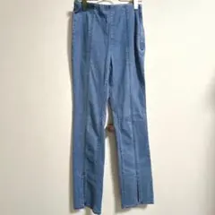 GU ジーユー　フロントスリットデニム　ブルー　レディースS