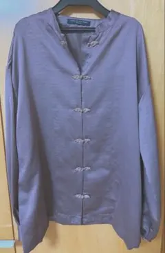 最終値下げ チャイナシャツ パープル