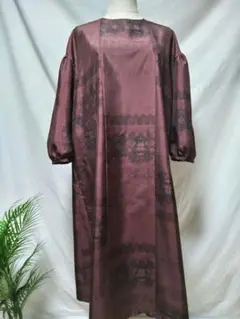 着物リメイク ふんわり袖のワンピース