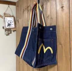 【希少】EVISU エヴィス デニム トートバッグ カモメ刺繍 マルチカラーのサムネイル