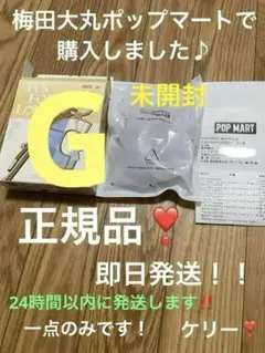 POP MART PIN FOR LOVE らぶぶイニシャルキーホルダー　Gです