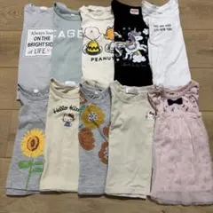 ベビー 半袖Tシャツ 90 まとめ売り 10着セット キティ スヌーピー　キャラ