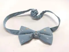 ハンドメイド　ラボット用　蝶ネクタイ（星の刺繍とビジュー）