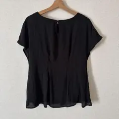 【 24時間以内発送 】 ノースリーブ Tシャツ カットソー 黒 ブラウス