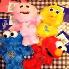 USJ クッキーモンスター　エルモ　ビッグバード　モッピー　キーホルダー