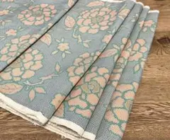 古布　はぎれ　グリーン×オレンジ