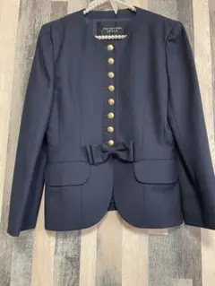 KOJIWATANABEノーカラージャケット ネイビー 金ボタン
