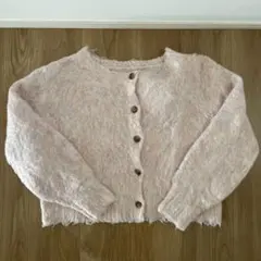 nanamiさんコラボ前後2wayシャギーニットトップス　ピンク前後　2way