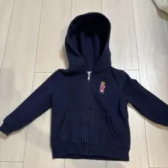 ラルフローレン　ネイビー フルジップパーカー 24Mサイズ