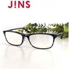 JINS ジンズ メガネ 眼鏡 軽量 スクエア ブルー ネイビー ビジネス 青