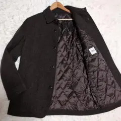 【美品 牛革】タケオキクチ ツイードジャケット MOON ヘリンボーン XL