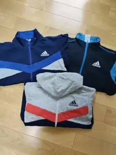 adidas パーカー 3着セット 160 サイズ