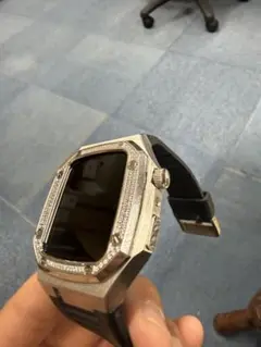 Apple Watch 44mm バンド、カバー シルバー/ブラック
