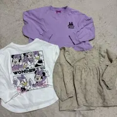 ミニーマウス・デイジーダックレーストップス Tシャツ 3点セット