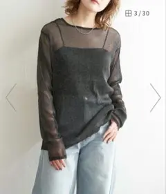 notch.　シアーラメロンTシャツ