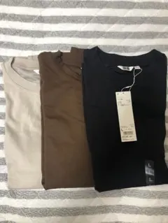 【新品】Lsize UNIQLOエアリズム コットンオーバーサイズTシャツ