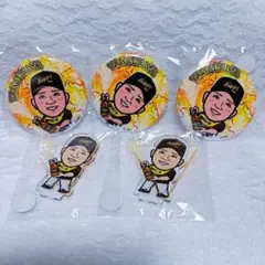 若鷹ガチャ 山川穂高 缶バッジ アクスタセット