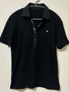 【美品】BURBERRY BLACK LABEL 黒のポロシャツ 半袖　メンズ