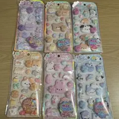 もちプニューステッカー　肉球スクイーズ　肉球シール　もっちりシール　正規品　6枚