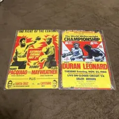 ブリキ看板 パッキャオ vs メイウェザー デュランVSレナード