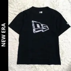 NEW ERA ✨️ ビッグロゴ プリント Tシャツ M 黒✕カモフラのサムネイル