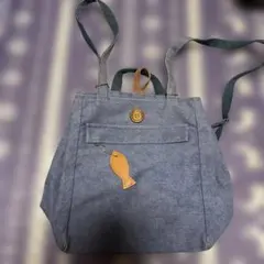 【3月末処分】トートバッグ　青色　ブルー