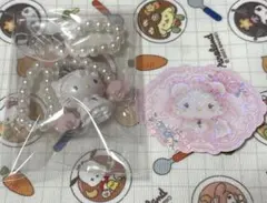 サンリオ ホワイトフリルデザイン　シークレットストラップ チャーミーキティ