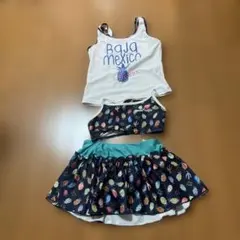 Ocean Pacific キッズ セパレート水着 パイナップル柄