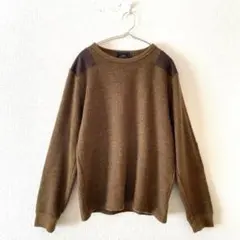 7AS7 リブ編みセーター ニット 異素材 ベージュ ウール 古着 - メルカリ