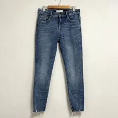 ザラベーシック デニム スキニーパンツ 【M】 インディゴブルー カットオフ