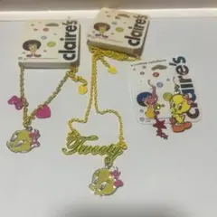 Twetty ネックレス＆ブレスレット&ピアス　clire's