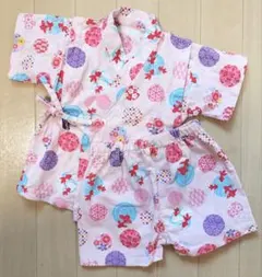 水玉金魚柄　甚平 80cm