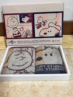 【非売品】スヌーピー　タオルハンカチ２枚セット　ニッセイユニバコラボ