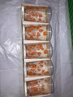 値下げ中☆昭和レトロ プリントタンブラーセット