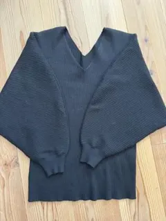 Demi-Luxe BEAMS Vネックセーター ブラック