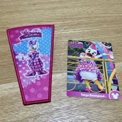 ディズニーパルパルーザ　デイジー　ワッペンアクセサリー　コレクションカード