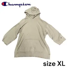 Champion パーカー XL ベージュ ゆるだぼ 古着