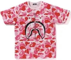 A BATHING APE ピンクカモフラージュ シャーク Tシャツのサムネイル