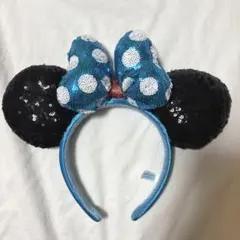 ミニーマウススパンコールカチューシャ