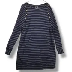 【MARC JACOBS】マークジェイコブス　肩見せボタンボーダーワンピースのサムネイル