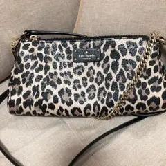 Kate spade 2wayヒョウ柄チェーンバッグ