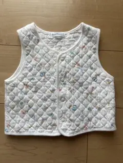 familiar ベビーベスト キルティング ホワイト