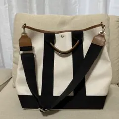 トプカピ　スコッチグレイン 縦型 ショルダー付き 2way トート バッグ