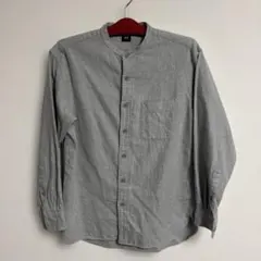 UNIQLO ユニクロ フランネルスタンドカラーシャツ グレー