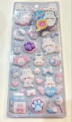 肉球シール みずいろ うさベビー ゆめかわ もっちもちシール クーリア 正規品