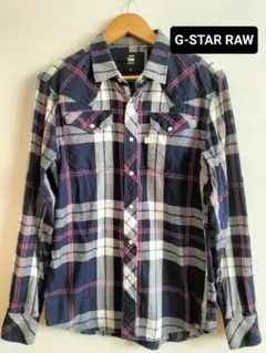 G-STAR RAWジースターロゥ　デニム調　チェックシャツ　サイズM
