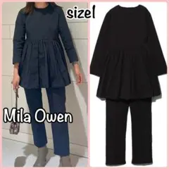 MilaOwenミラオーウェン　バルーントップス&パンツセットアップ1ネイビー
