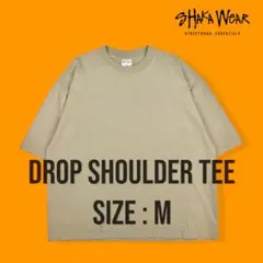新品未使用品 シャカウェア ドロップショルダーガーメントダイ Tシャツ ベージュ