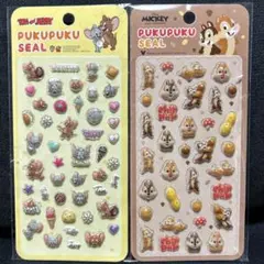 ぷくぷくシール　トムとジェリー チップとデール　2種セット