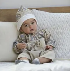 【新品未開封タグ付】petit main 袴カバーオール ベビー袴・兜セット